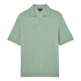 Duchie Open Collar Knitted Polo Shirt