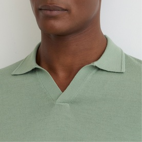 Duchie Open Collar Knitted Polo Shirt