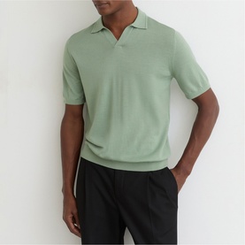 Duchie Open Collar Knitted Polo Shirt