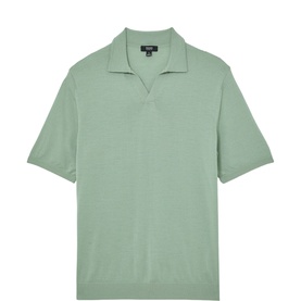 Duchie Open Collar Knitted Polo Shirt