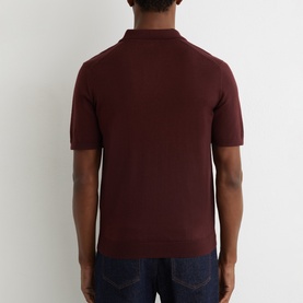 Duchie Merino Wool Open-Collar Polo Shirt