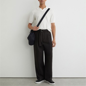 Sol Textured-Knit Polo Shirt