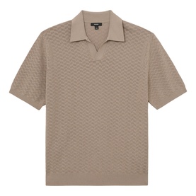 Sol Textured-Knit Polo Shirt