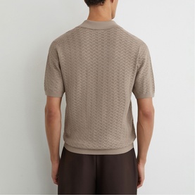 Sol Textured-Knit Polo Shirt