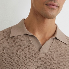 Sol Textured-Knit Polo Shirt