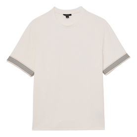 Aries Textured Striped Cuff T-Shirt