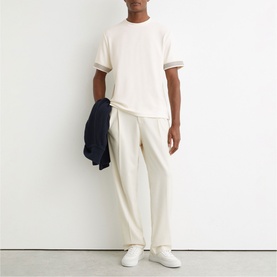 Aries Textured Striped Cuff T-Shirt