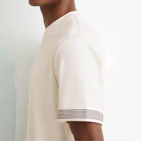 Aries Textured Striped Cuff T-Shirt