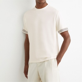 Aries Textured Striped Cuff T-Shirt