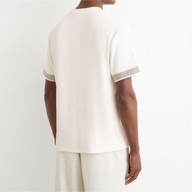 Aries Textured Striped Cuff T-Shirt