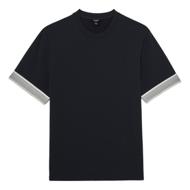 Aries Textured Striped Cuff T-Shirt