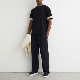 Aries Textured Striped Cuff T-Shirt