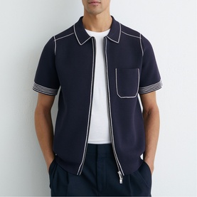 Blake Zip Knitted Casual Shirt