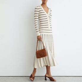 Lauralee Stripe Rib-Knit Top