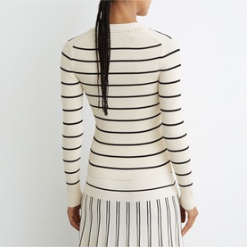 Lauralee Stripe Rib-Knit Top
