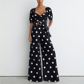Brook Polka-Dot Wide Leg Jumpsuit