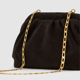 Mia Suede Pouch Clutch