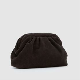 Mia Suede Pouch Clutch