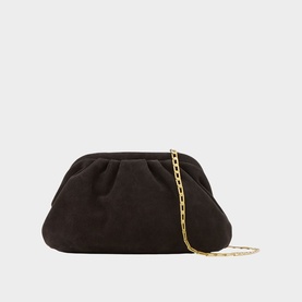 Mia Suede Pouch Clutch
