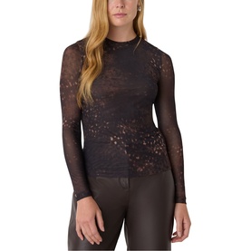 Spotted Animal Mesh Top