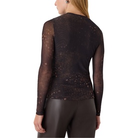 Spotted Animal Mesh Top