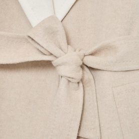 Marcela Contrast-Lapel Wrap Coat