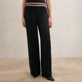 Sonnie Stripe Detail Wide-Leg Trousers