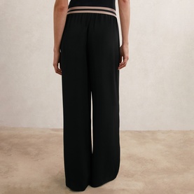 Sonnie Stripe Detail Wide-Leg Trousers