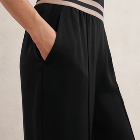 Sonnie Stripe Detail Wide-Leg Trousers