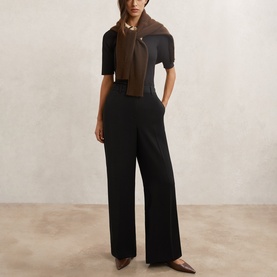 Margeaux Tailored Mid-Rise Wide Leg Trousers