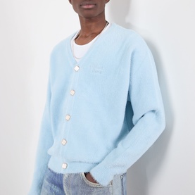 Logo Brushed Cardigan