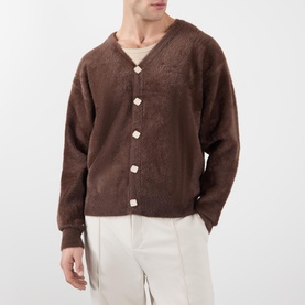 Logo Brushed Cardigan