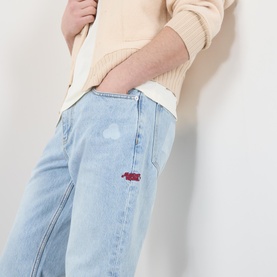 Logo Straight Leg Jeans