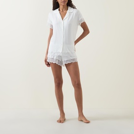 Lace Trim Top & Shorts Pyjama Set
