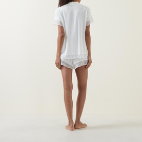 Lace Trim Top & Shorts Pyjama Set