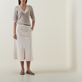 Dilys Mid-Rise Denim Skirt