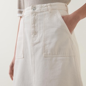 Dilys Mid-Rise Denim Skirt