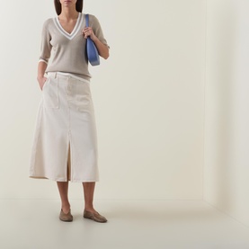 Dilys Mid-Rise Denim Skirt