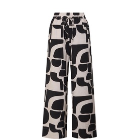 Lynn Printed Wide-Leg Trousers