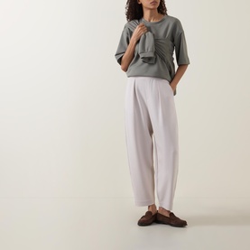 Pannie Ankle Length Barrel Trousers