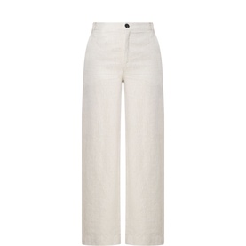 Solina Linen Straight-Leg Trousers