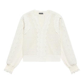 Woven Crochet Trim Sweater