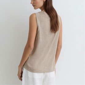 Amy Ribbed-Trim Tank Top