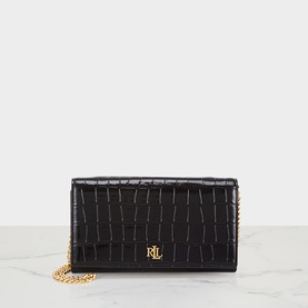 Adair Large Chain Croc Embossed Clutch
