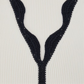 Freya Scallop-Trim knitted Vest