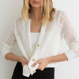 Star Open Stitch Knitted Cardigan