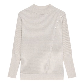 Asymmetric Button Sweater