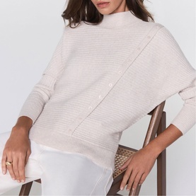 Asymmetric Button Sweater