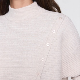 Asymmetric Button Sweater