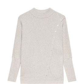 Asymmetric Button Sweater